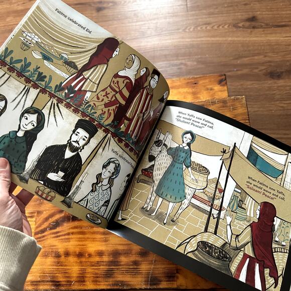 PJ Library Yaffa And Fatima: Shalom, Salaam Jewish Paperback Book - Picture 6 of 9